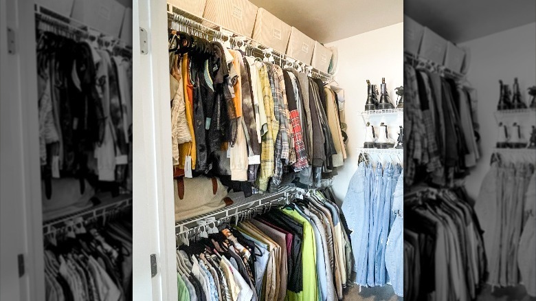 After photo of a bedroom closet