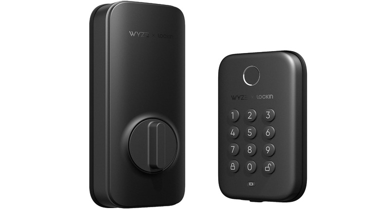 Wyze smart lock front and back