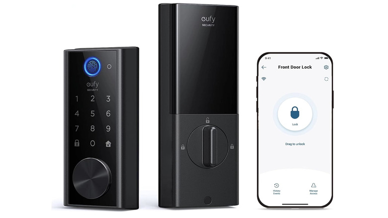 EUFY smart lock front and back