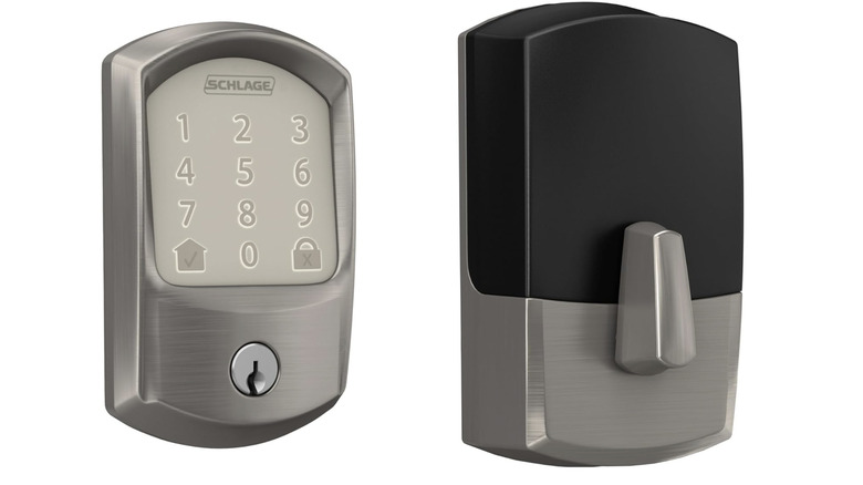 Schlage smart lock front and back