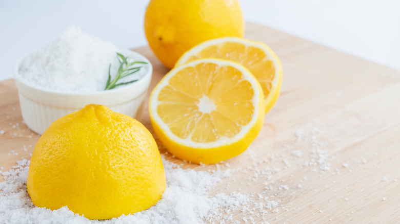 Lemon and salt