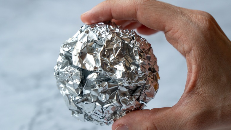 ball of aluminum foil