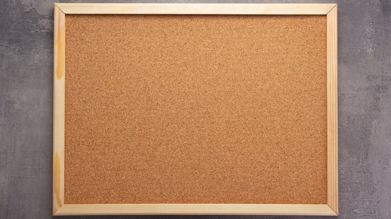 plain brown cork board