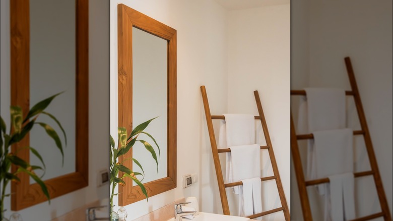 simple wooden mirror frame