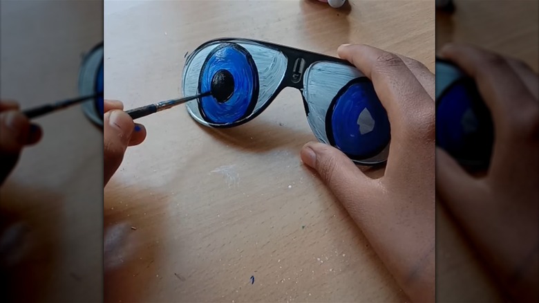 painting old sunglass lenses