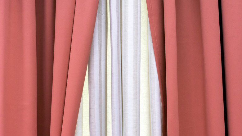 Layered curtain panels