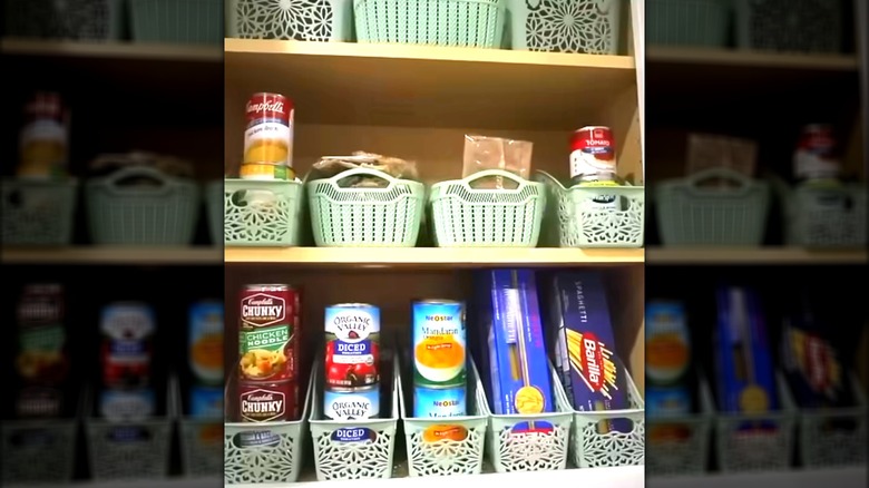 Organized canned goods