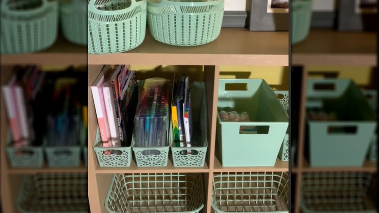 Organized craft supplies