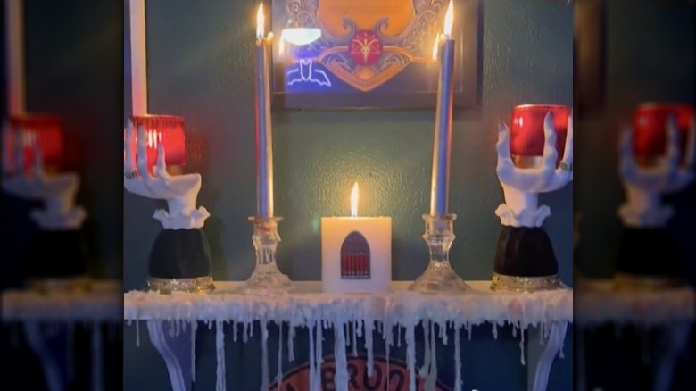 Candle wax dripping shelf