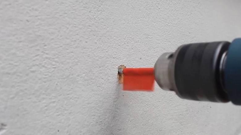 drill bit with duct tape marker
