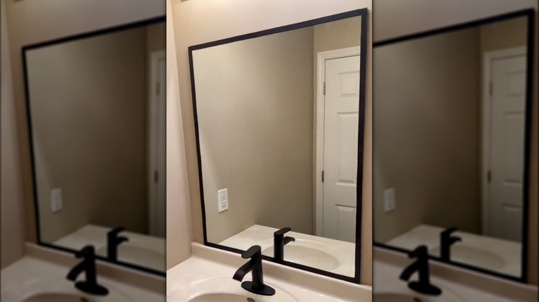 mirror with tape border