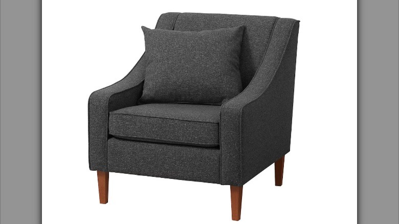 dark gray armchair