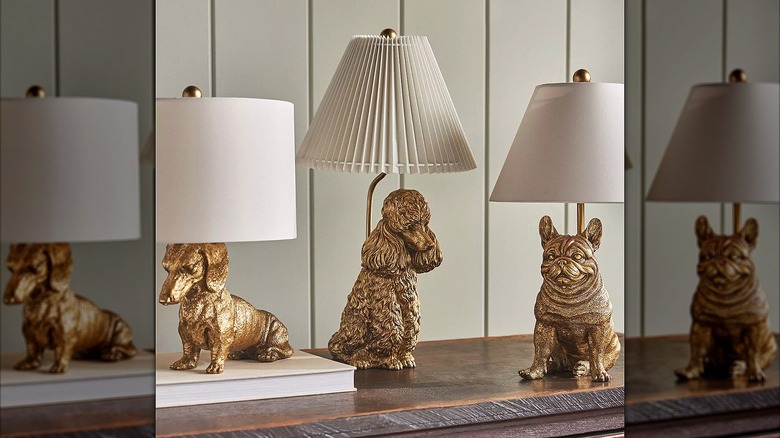 Anthropologie The Icon Dog Edition Table Lamps on a table