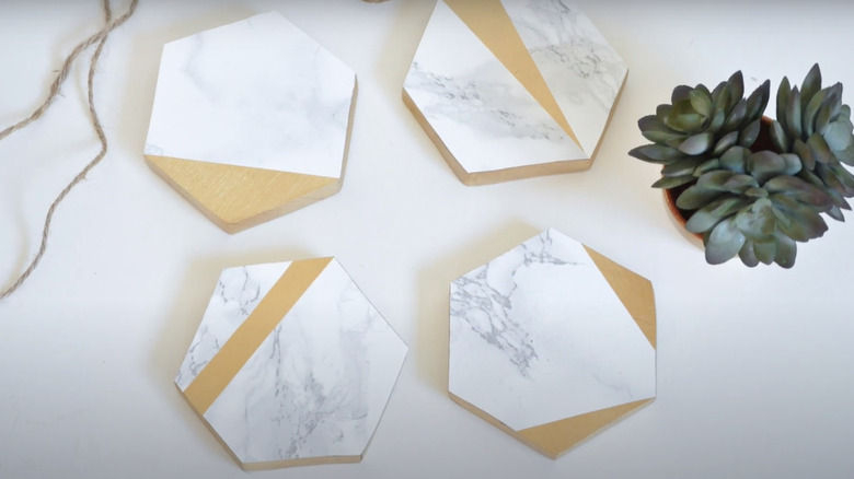 faux marble coasters