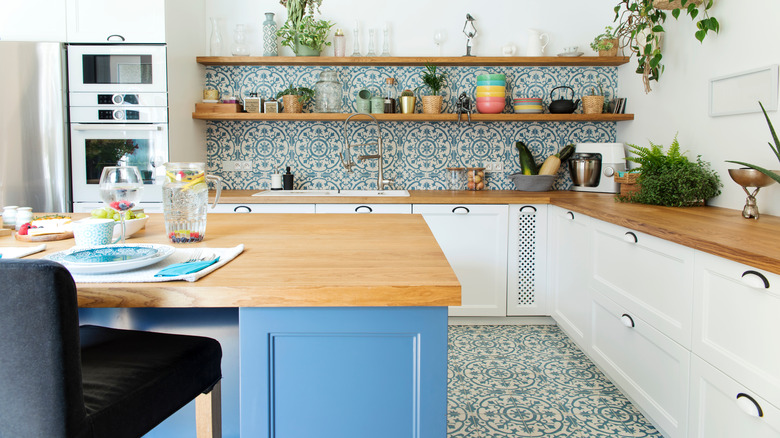 Tiled kitchen