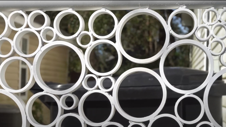 PVC pipes cut out together