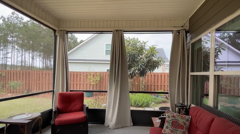 outdoor curtains on patio