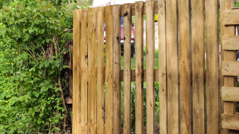 rustic fence made from pallets