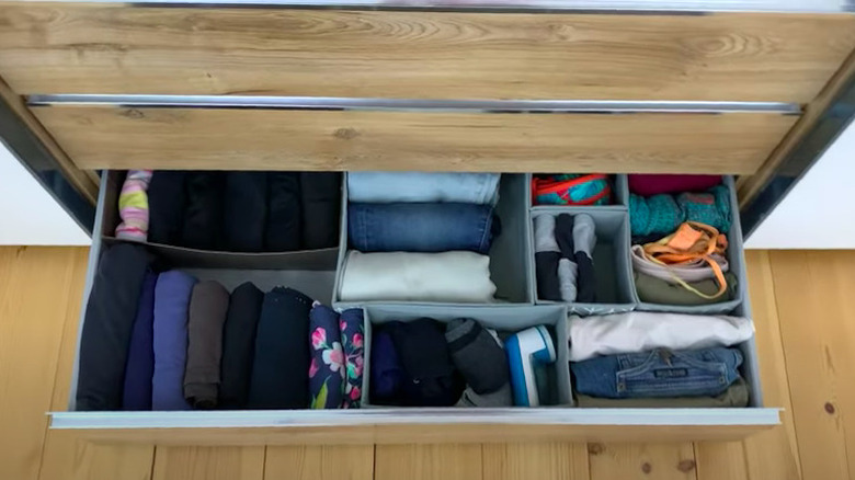 Organized dresser drawer