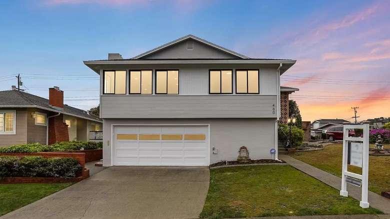 multi-story home with garage