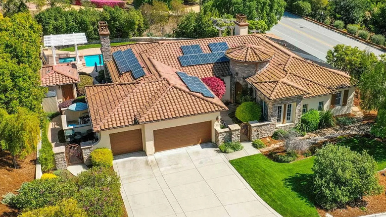 large stucco home