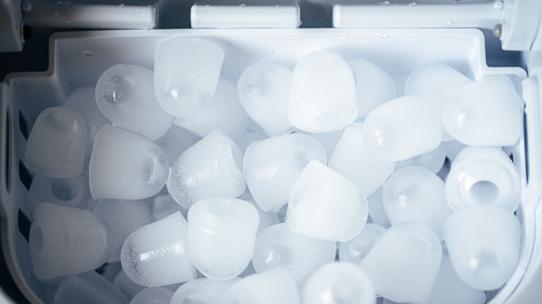 Ice cubes in ice maker