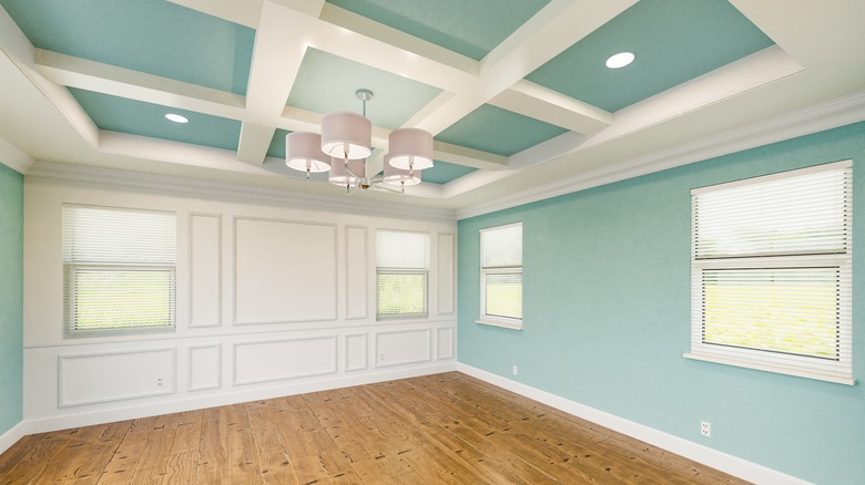 blue accent ceiling 