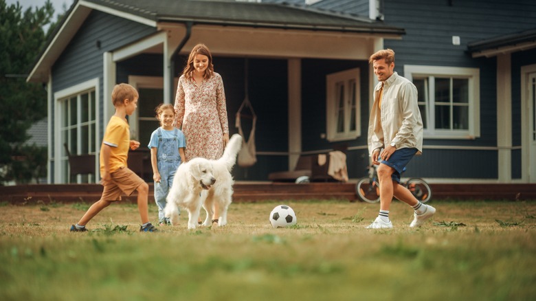 Family playing