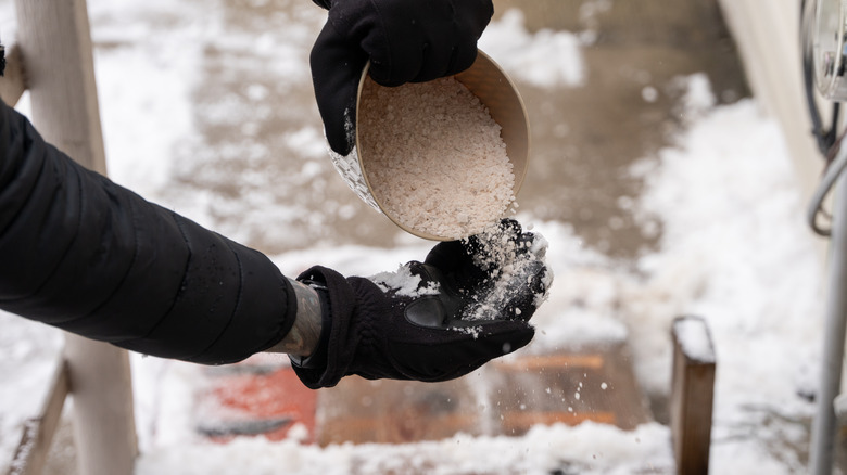 Using salt on ice