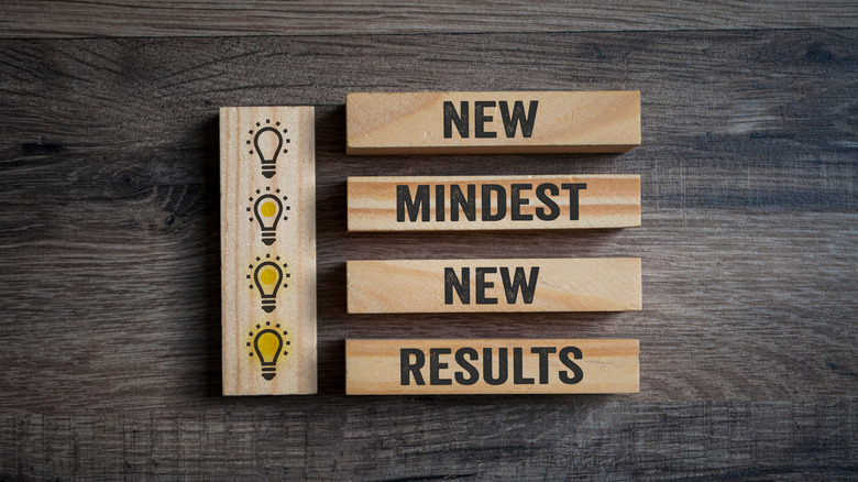 New mindset new results sign