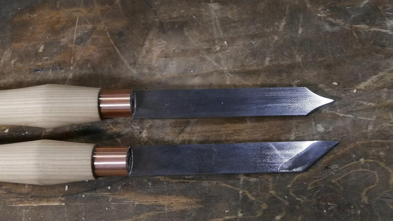 Woodturning gouges from files