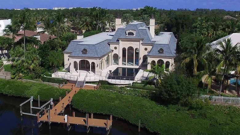 mansion with a dock