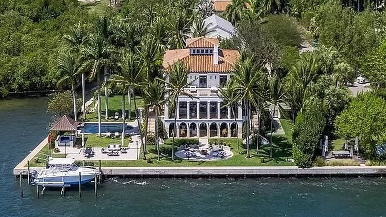 large mansion on the water