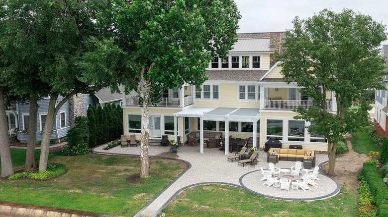 View of Indiana lake house