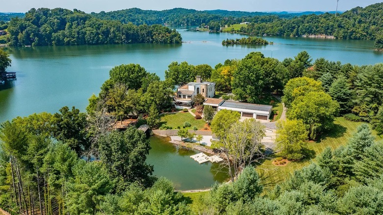 home on waterfront property