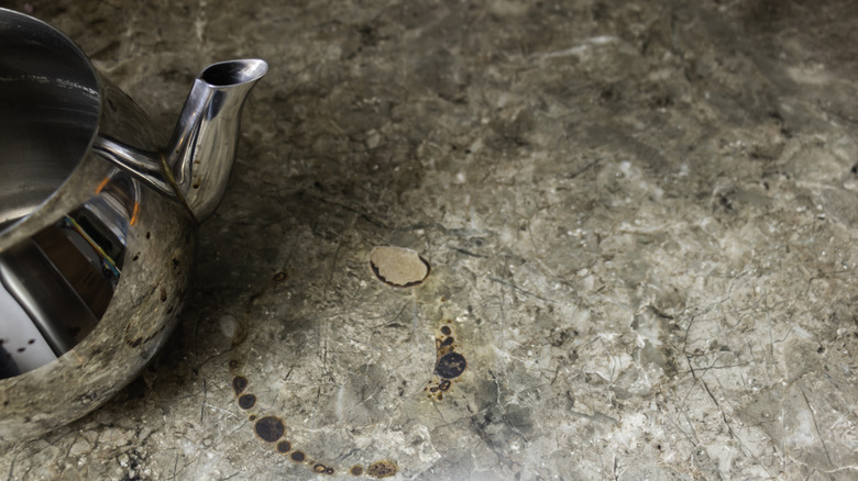 hot teapot damaged laminate countertop