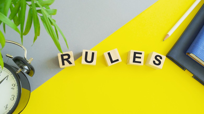 Rules written in blocks