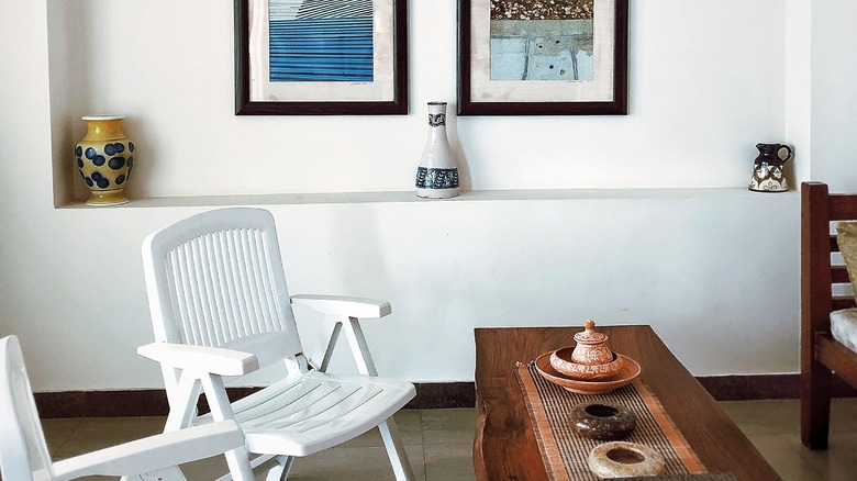 dining room interior with decor