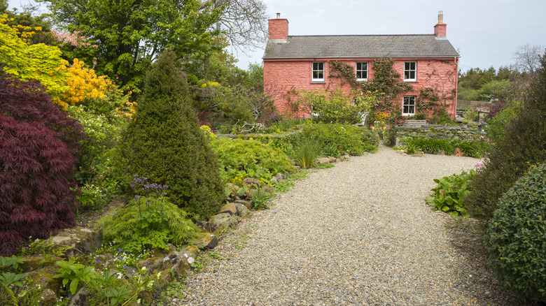 Mixed planting in front of a home