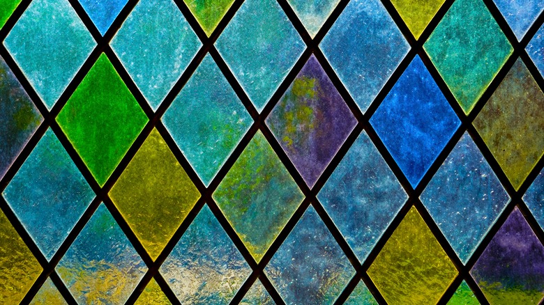 Colored diamond stain glass