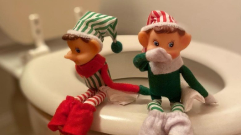 Elf on the toilet