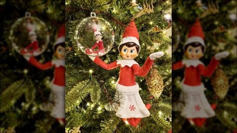 Elf with elf ornament