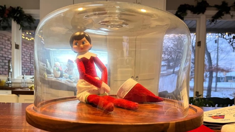 Elf under glass dome