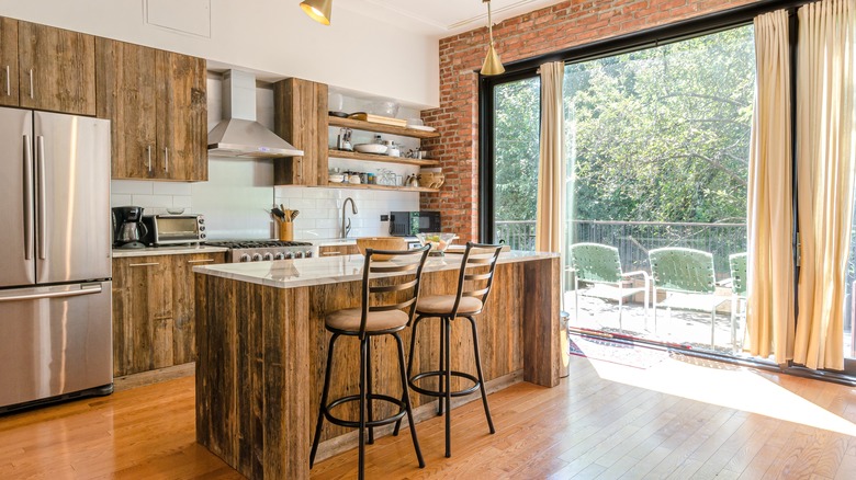 rustic wood kitchen