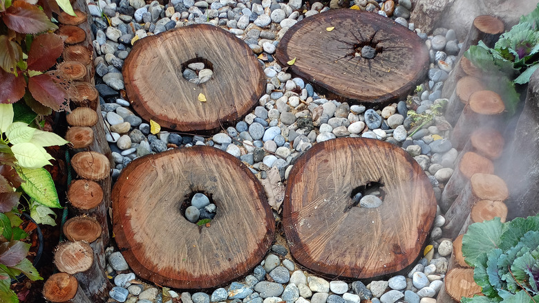 log garden tiles