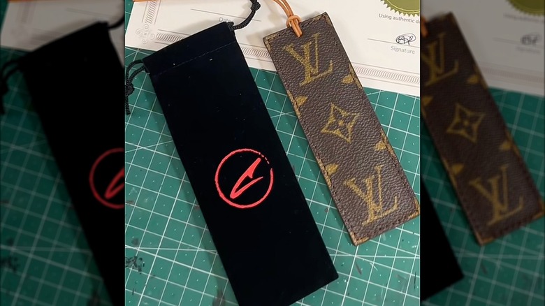 Bookmark with Louis Vuitton logo