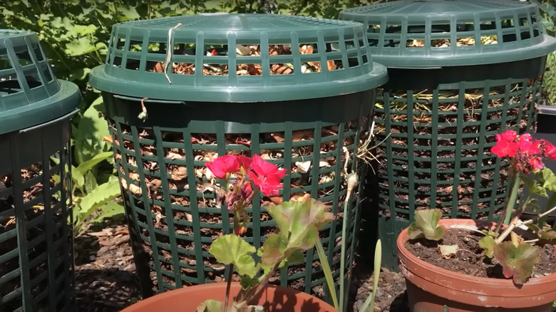plastic basket compost bin