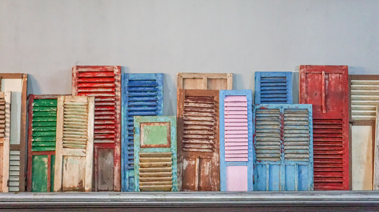 Antique weathered shutters