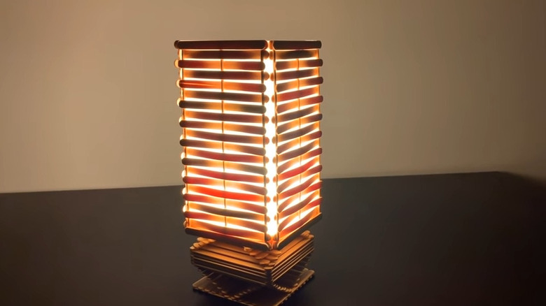 popsicle stick table lamp