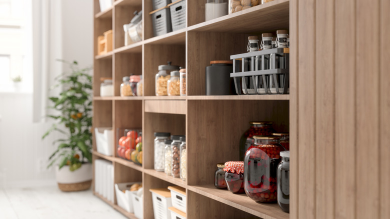 Deep pantry shelves